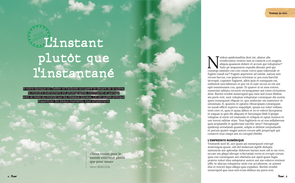 Graphiste montaigu vendee mise en page double page